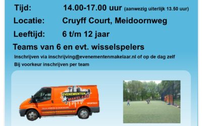 Herfstvakantie; Voetbaltoernooi Cruyff Court van der Pekbuurt Amsterdam